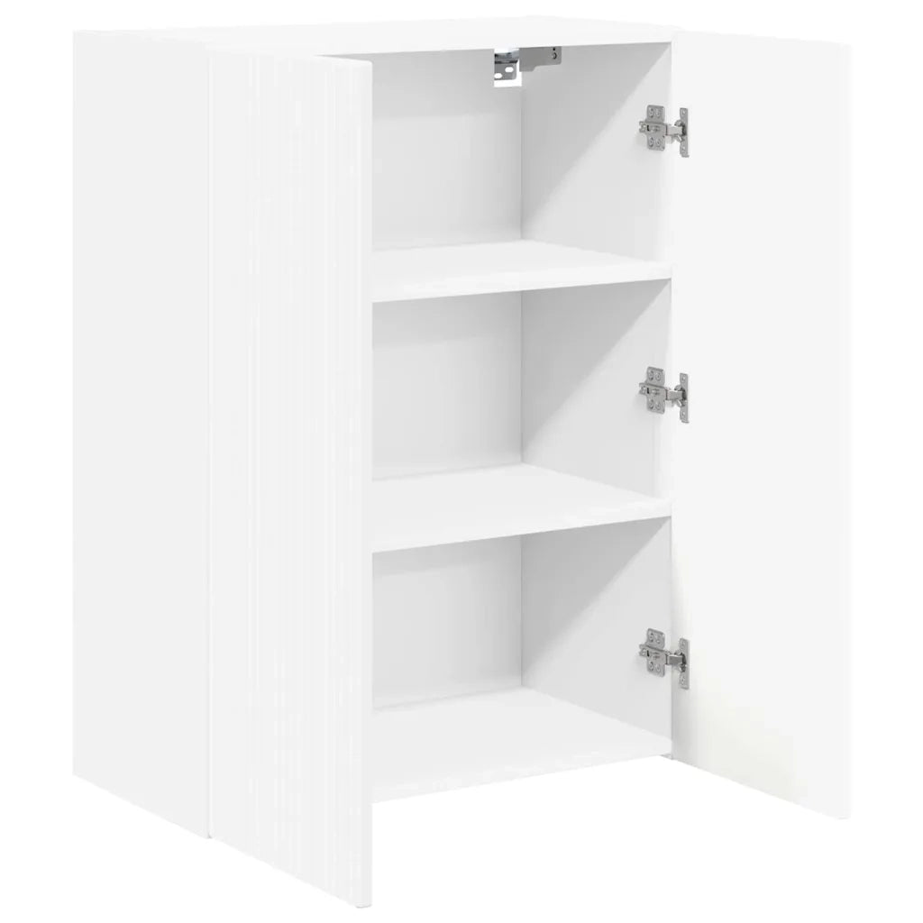 Mobile TV da parete-Mobile TV a Muro-Credenza TV Bianco 59,5 x 31 x 80 cm Legno multistrato