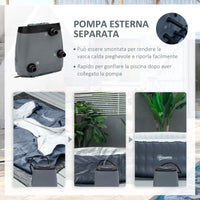 Vasca Idromassaggio da Esterno Gonfiabile Riscaldata Ø195x68 cm 950 Litri Blu Scuro