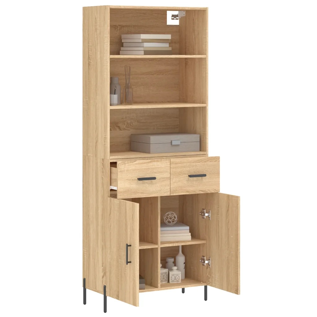 Credenza Rovere Sonoma 69,5x34x180 cm in Legno Multistrato 3200524