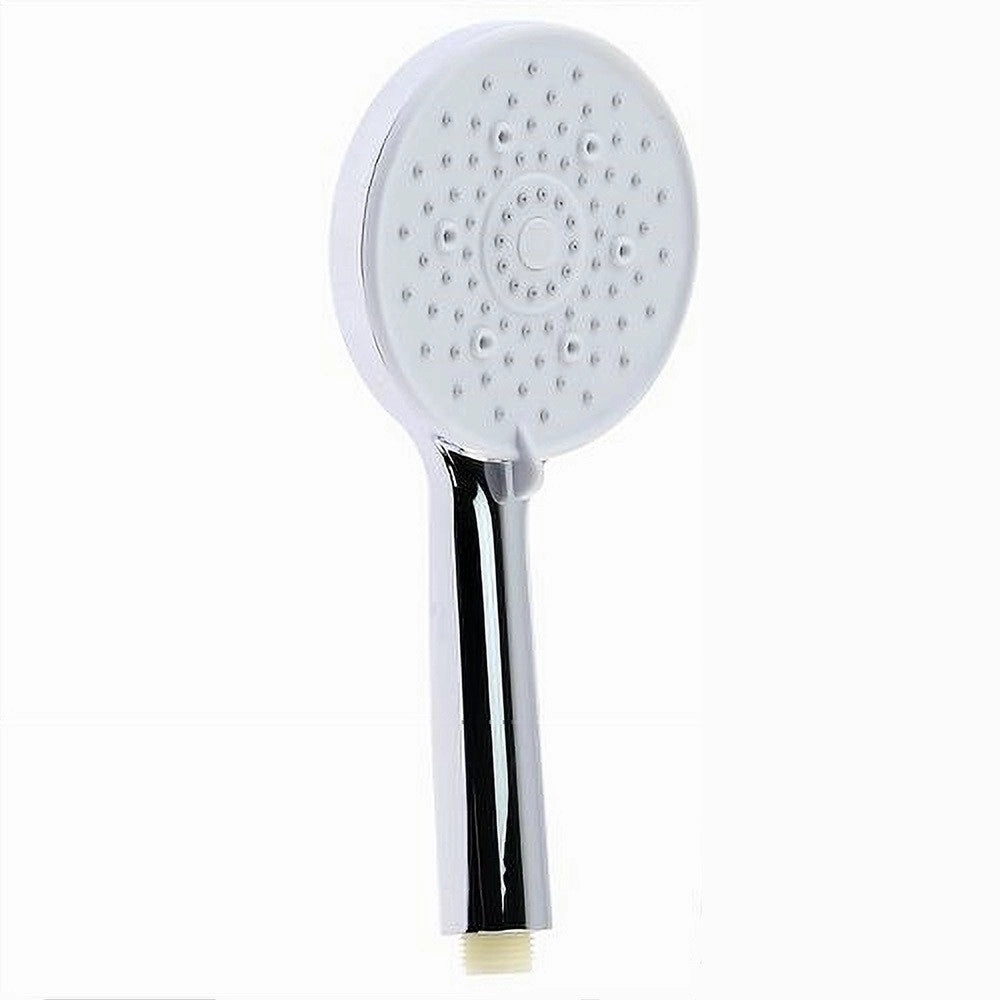 Trade Shop - Soffione Doccia 12 X 24.5 Cm Doccetta Multigetto Regolabile Rotonda Bianca 87144 -