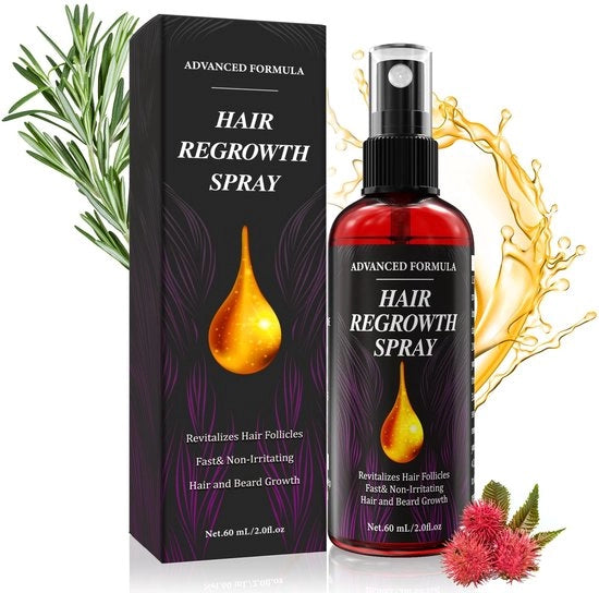 Serum per la crescita capillare 60ml - Anti-pellea naturale - Olio di ricino/Olio di rosa canina - Biotina - Pellea ereditaria - Adatto per donne/Uomini - Middello per la crescita capillare