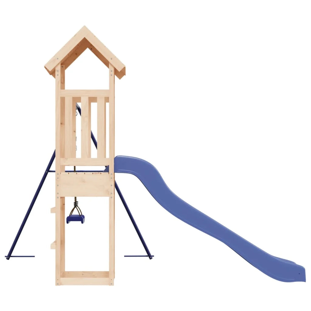 Area giochi esterna 238 x 321 x 207 cm in legno di pino massiccio 02_0004795
