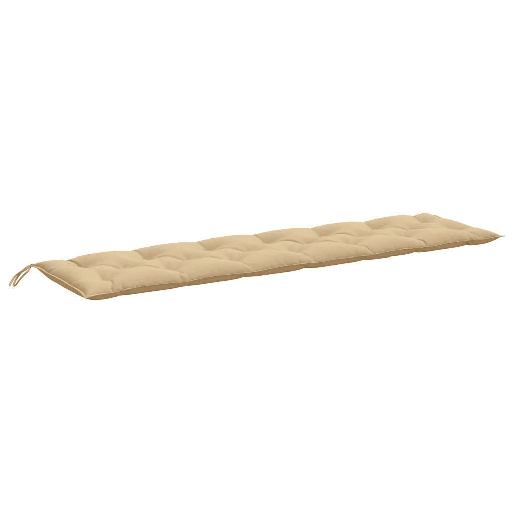 Cuscini Panca Giardino 2pz Beige MÃ©lange 200x50x7 cm Tessuto