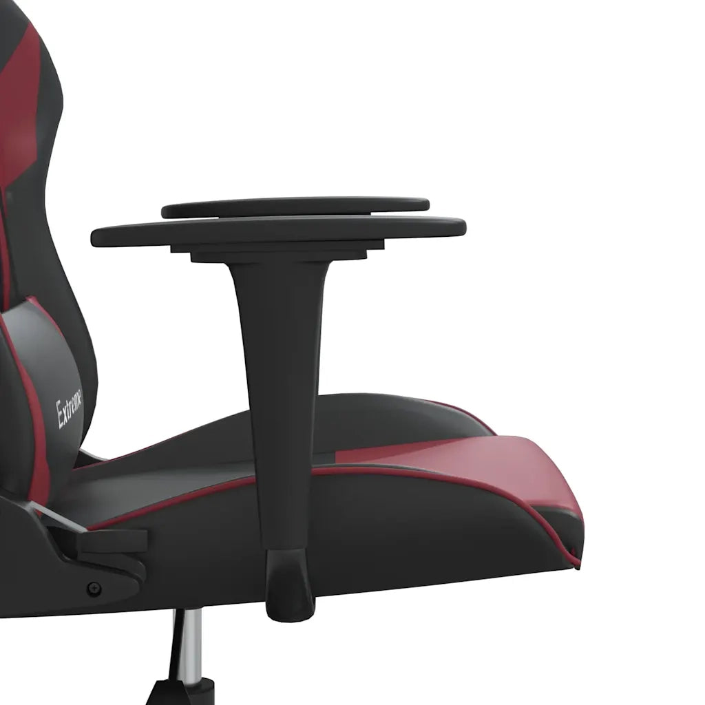 Sedia Gaming | Sedia da e-sports Nero e Rosso Vino in Similpelle