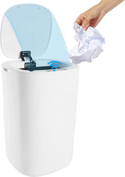 Contenitore per rifiuti - Contenitore per rifiuti con sensore - Cassetto per rifiuti - Cassetto per spazzatura - Contenitore per rifiuti elettrico - 9 Litri - Sensore automatico - Sensore intelligente - Bianco