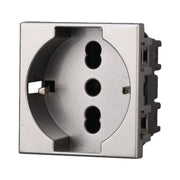 Presa Schuko 2P+T 16A Colore Grigio Compatibile Con Bticino Axolute