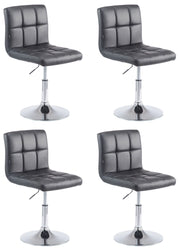 Set 4 sedie da lounge Palma similpelle nero