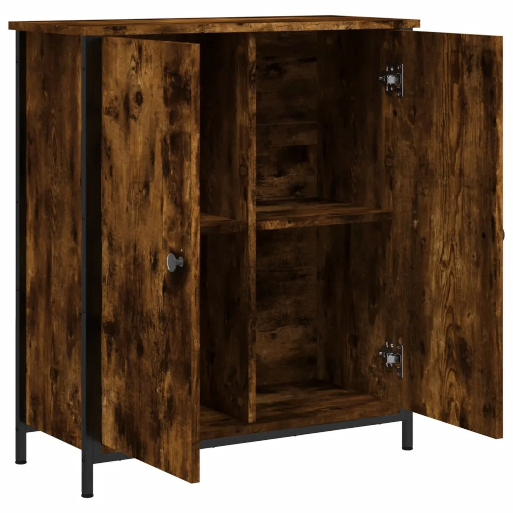 Credenza | Madia | Buffet da pranzo | Armadio da pranzo Rovere Fumo 70x30x80 cm in Legno Multistrato