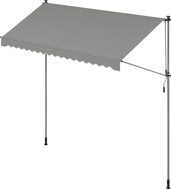Lucente con maniglione - Lucente solare - Lucente retrattile esterno - Lega di alluminio - 350 cm x 120 cm - Grigio
