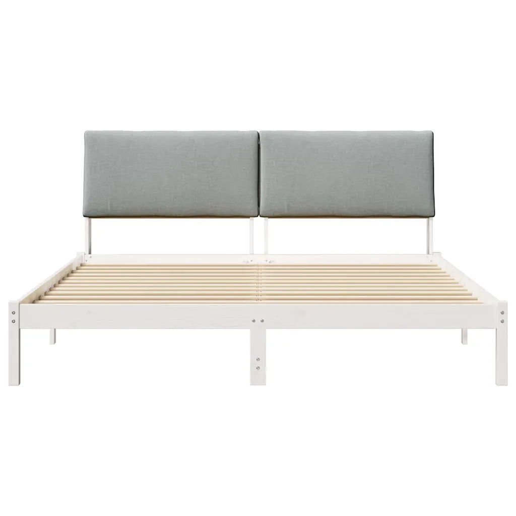 Struttura del Letto Bianco e grigio chiaro 180 x 200 cm 3394367