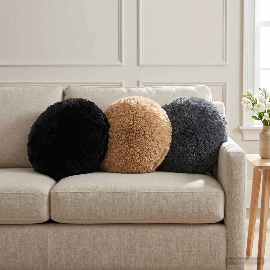 Cuscino con cuscino HEERLEN 2 pz Antracite Fleece PV 929879