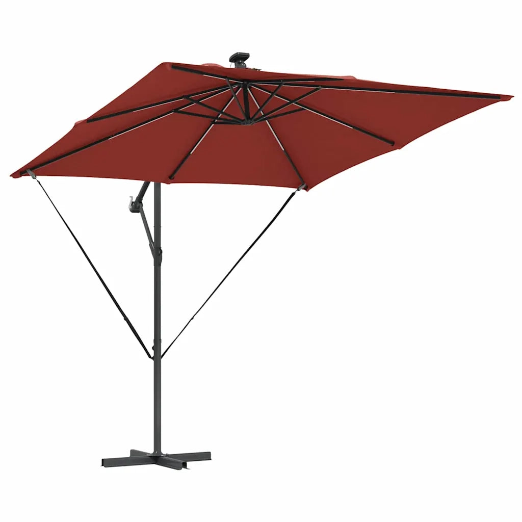 Ombrelloneda-Ombrello da giardino balcone Terracotta 249 x 249 x 250 cm Poliestere e Alluminio