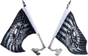 Kit di Montaggio per Asta Bandiera Motocicletta con Copertura Cassetta e Asta Bandiera Montaggio per 2 Pezzi con Design Patriottico con Sicurezza Nazionale