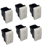 Kit interruttore bipolare 2 poli 16a 250v compatibile con bticino matix am5011 *** numero pezzi 6, confezione 1