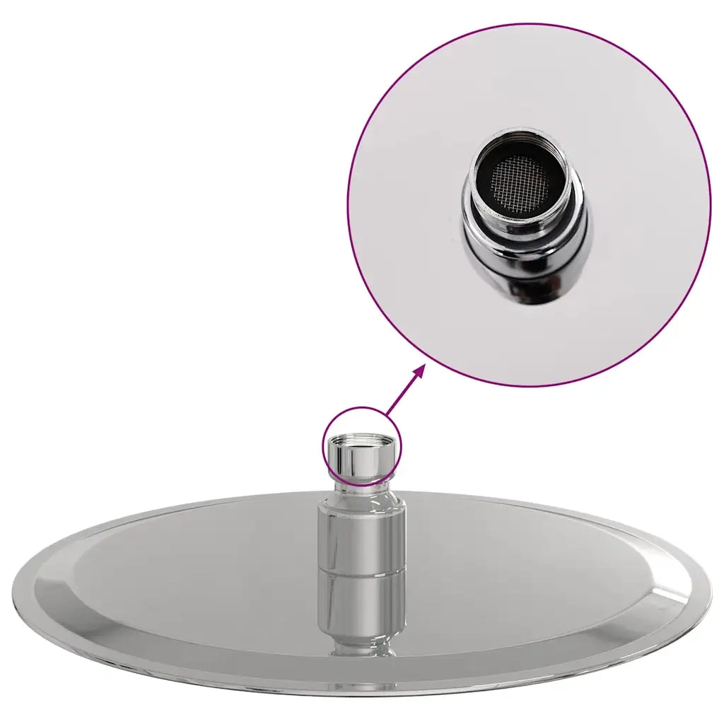 Testa Doccia a Pioggia in Acciaio Inox 304 20 cm Rotonda 4103892