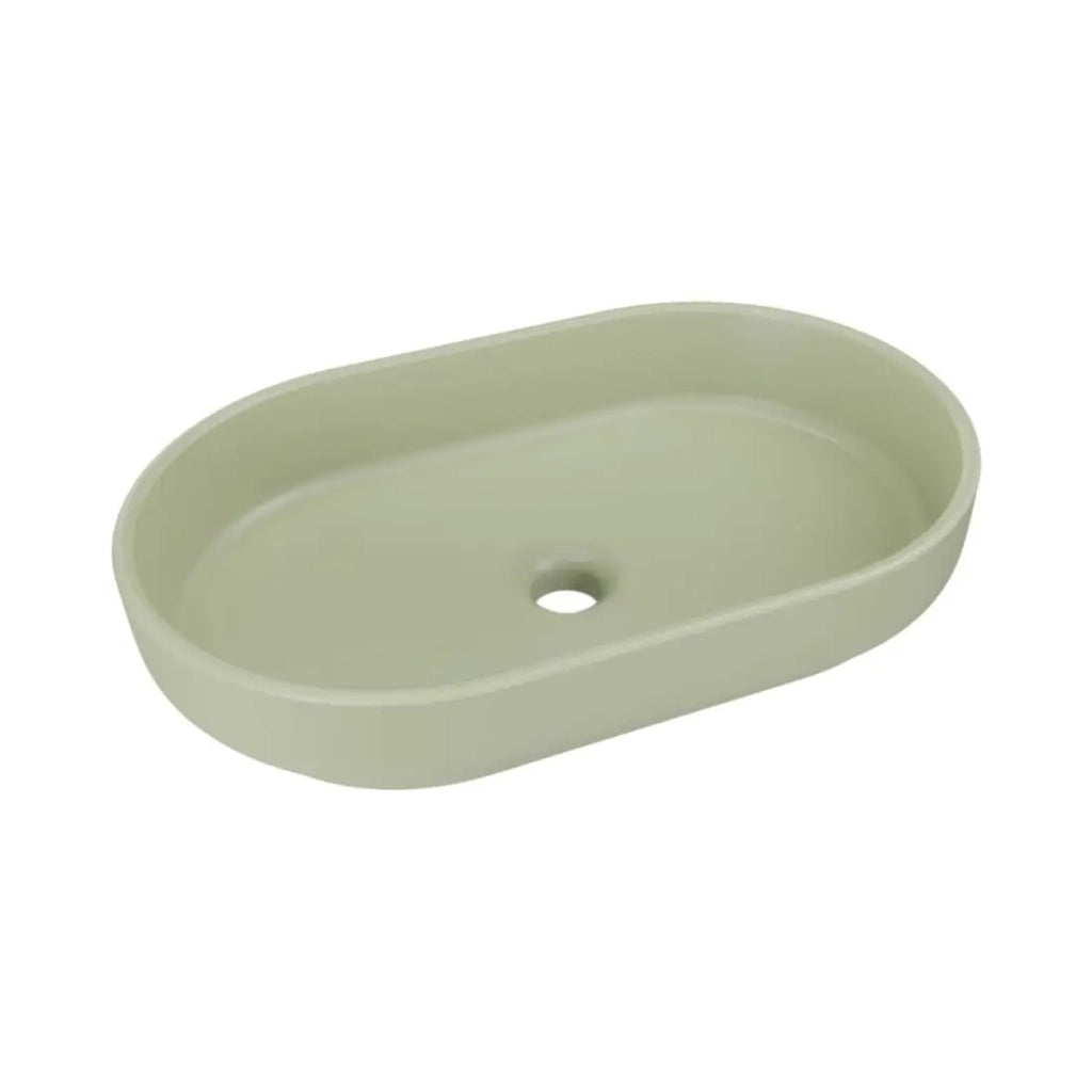 Set VANO rovere chiaro 120cm : mobile sottolavabo con cassetti e nicchie a vista + piano per lavabo + lavabo ovale da appoggio