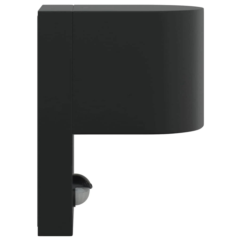 Applique da esterno dal design contemporaneo per giardino 12 x 7 x 15 cm illuminazione direzionale in acciaio inox nero 02_0056529