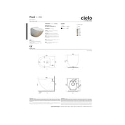 Coppia Di Sanitari Sospesi Ceramica Cielo "Fluid" Bianco Lucido
