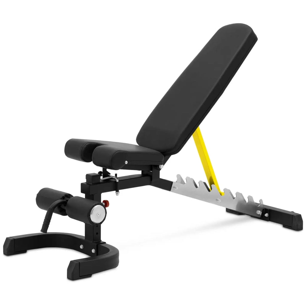 Panca pesi con portata fino a 150 kg inclinazione regolabile da 80° a 180° pieghevole acciaio PU schiuma nero 14_0008397