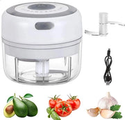 Presa elettrica per aglio, caricatore USB, agitatore portatile per aglio, lama per aglio, agitatore per aglio, macchina per aglio elettrica, 100 ml (bianco)