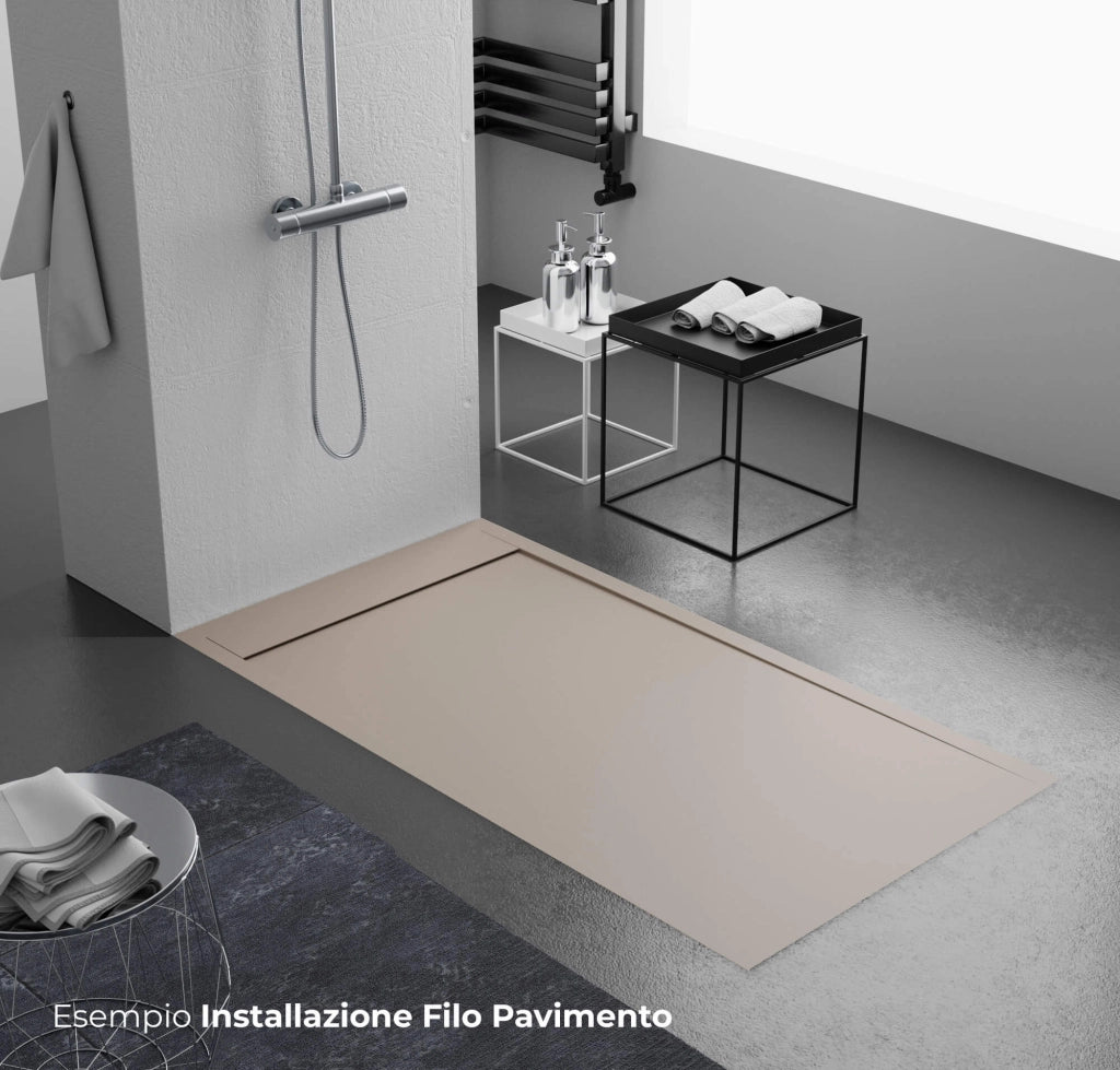 Piatto Doccia 70x160 cm in Pietra Bonussi Kamet Moka