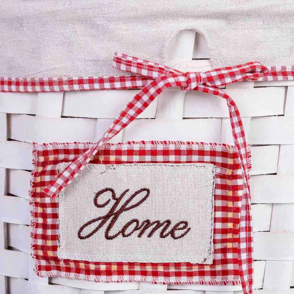 Cesto portabiancheria in vimini grigio 35x35x29h cm
