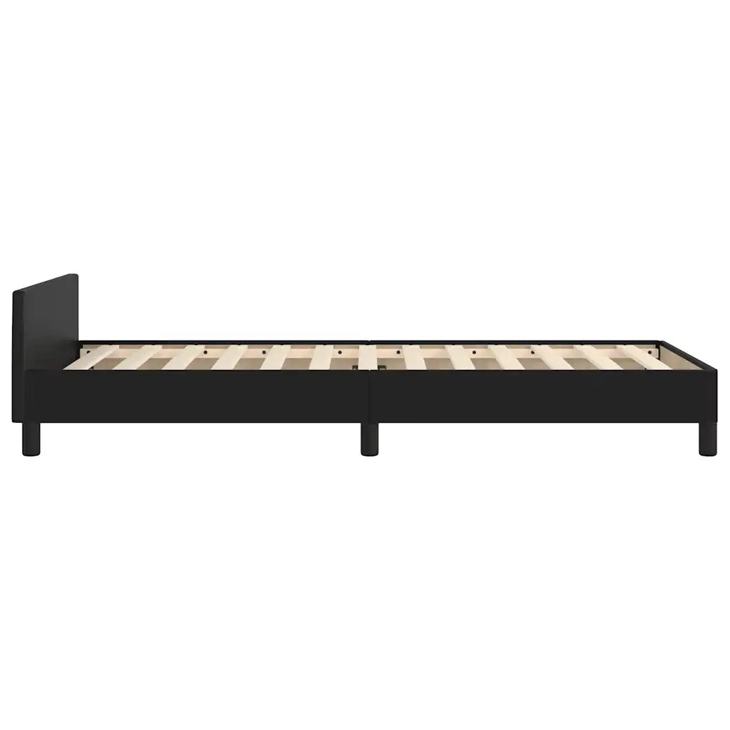 Giroletto con Testiera senza Materasso-Struttura Letto Nero 100x200 cm