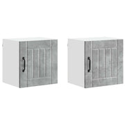 Pensile da cucina | Armadietto a muro LUCCA 2 pz Grigio Cemento 40 x 31 x 40 cm