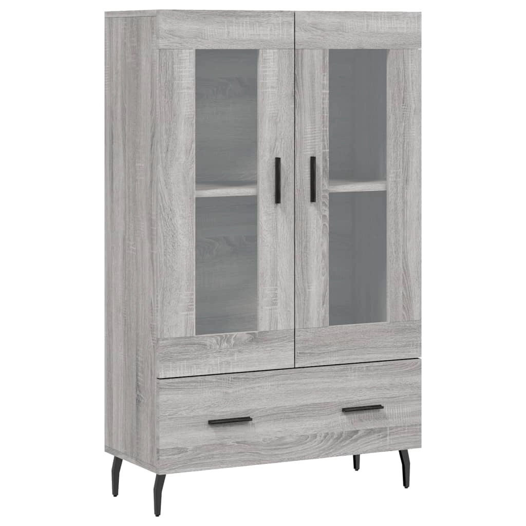 Buffet credenza cassettiera armadio mobile contenitore organizer cucina soggiorno salotto rovere Sonoma alto 69,5 x 31 x 115 cm legno ingegnerizzato grigio 02_0035395