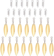 Lamiere di Spinner per Pescare - 15 pezzi - Spinnerbait - Adatto per Pescare la Trota - 24K Oro