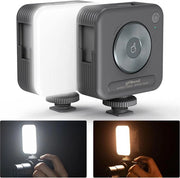 Lampada LED Portatile per Fotocamera - 96 LED - Illuminazione per Fotografia e Videografia - Pannello Ricaricabile - 2200mAh - CRI 95 - 2700-6500K - 3 Accessori per Flash Esterni