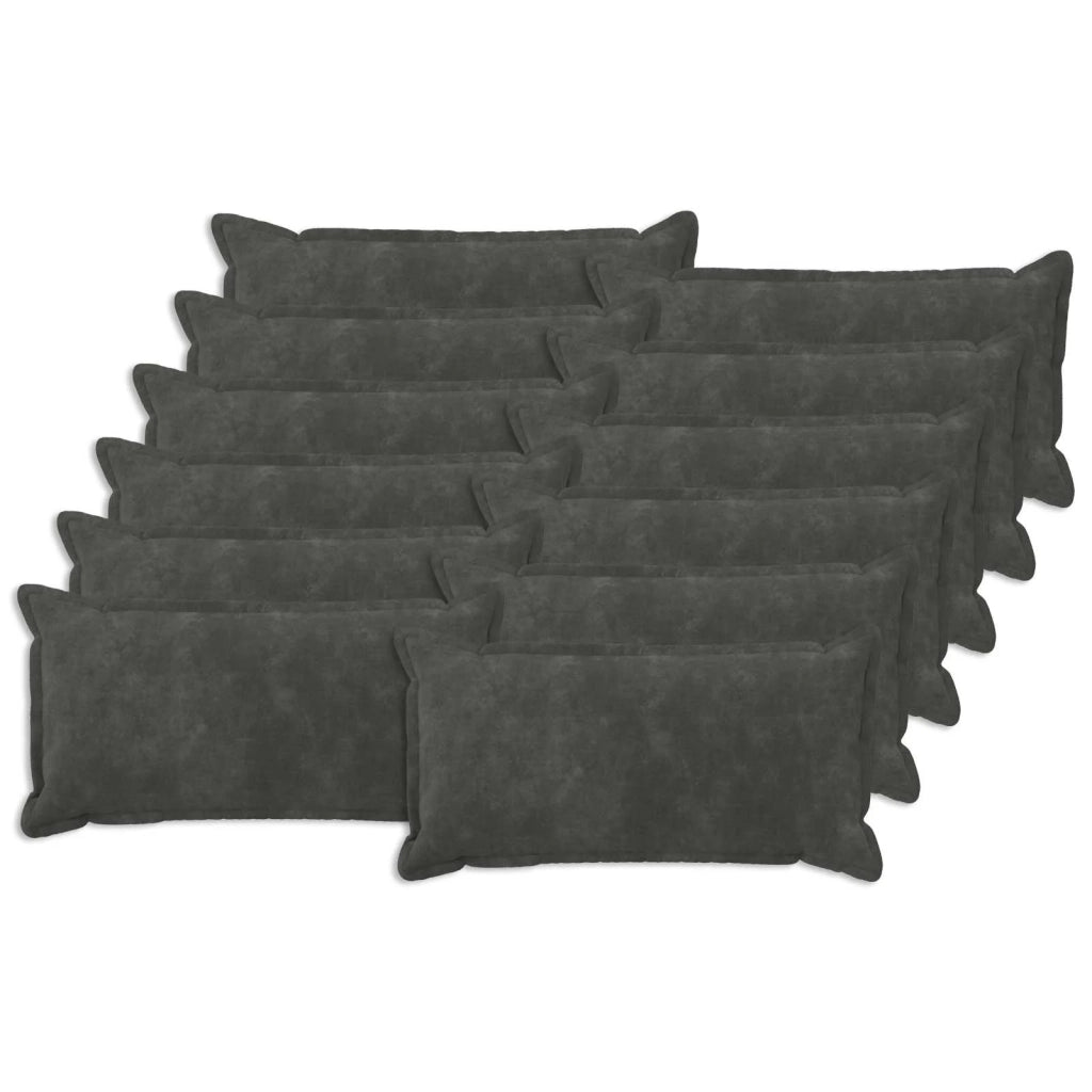 Cuscino con cuscino HOUTEN 12 pz Antracite Fleece in microfibra 934023