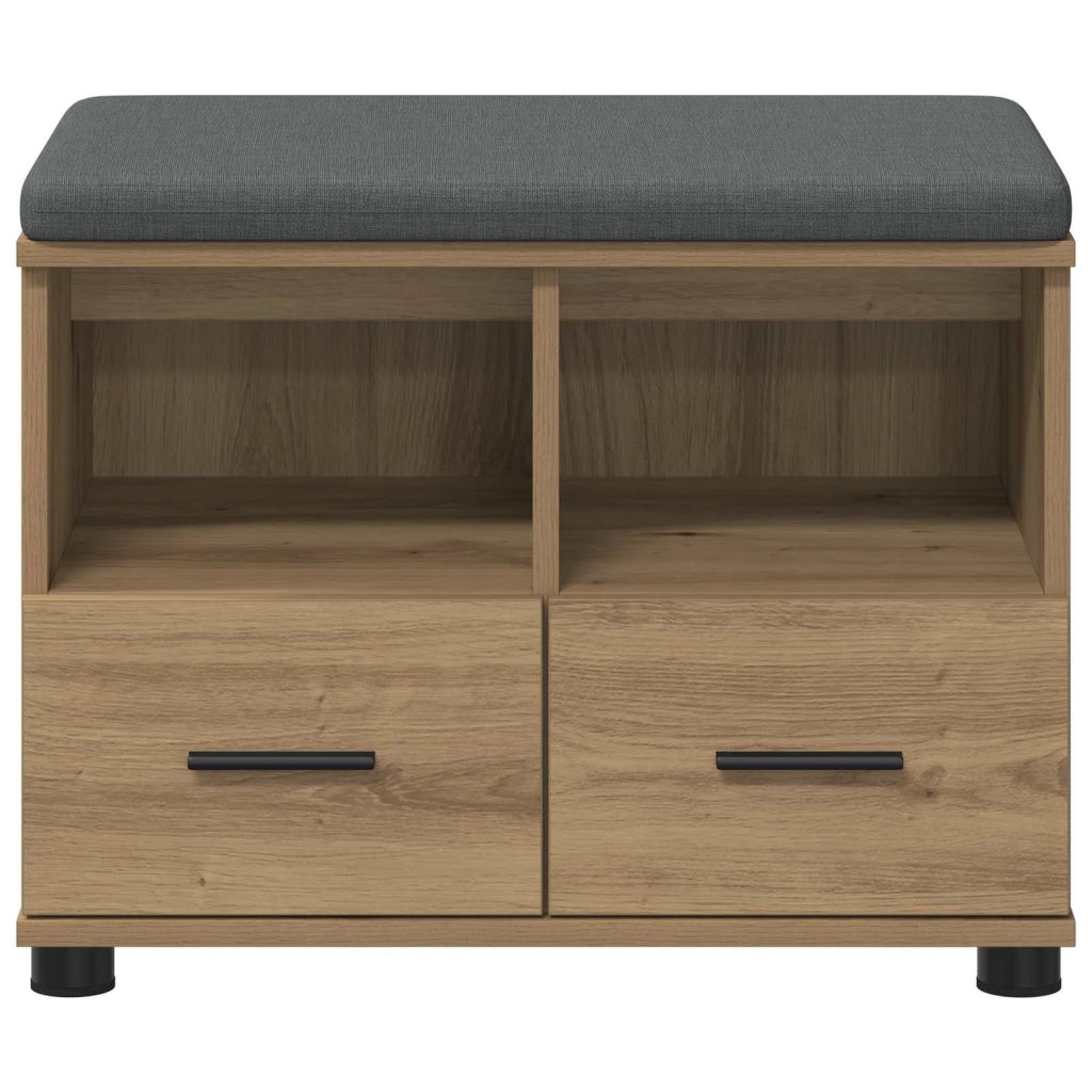 Panca per scarpe con cuscino Rovere Artigianale 60 x 38 x 46 cm 906073