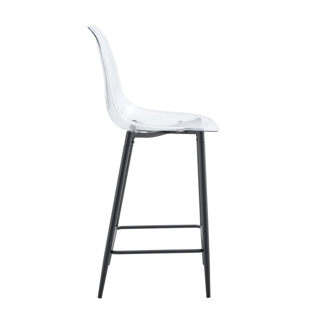 SGABELLO DA BAR Design moderno 68,5x48x47 cm nero plastica e metallo