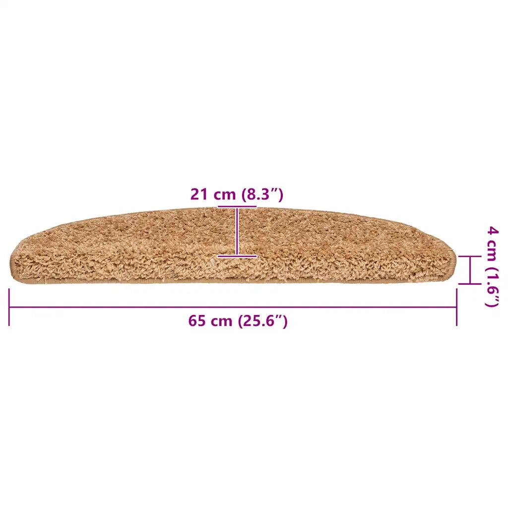 Tappetini per Scale 30 pz Beige 65x21x4 cm