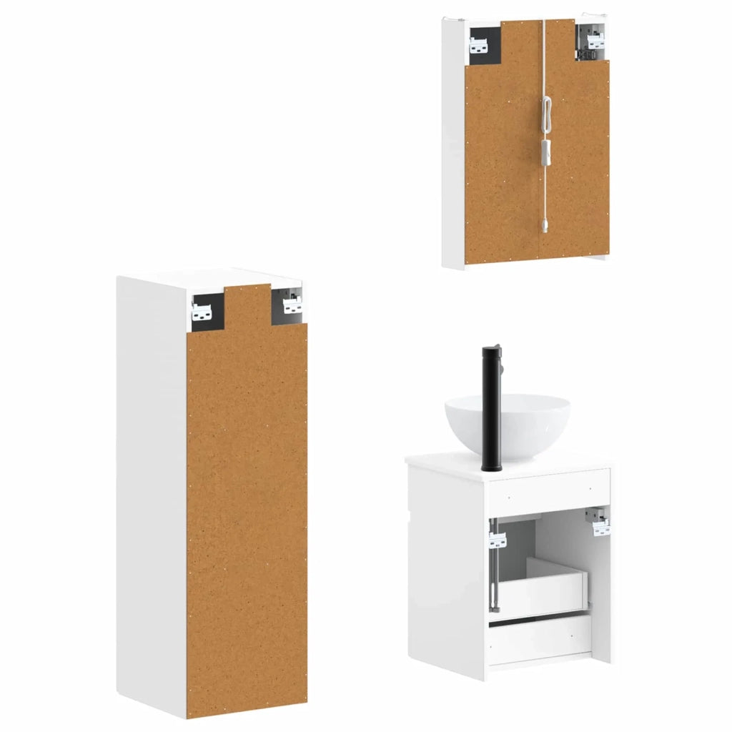 Set di mobili per il bagno 4 pcs Bianco 3407471