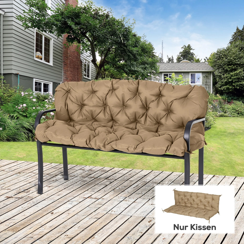 Cuscino per Panchina 150x98x8 cm ¨C Zephmum ¨C Khaki, Giardino, Polypropilene