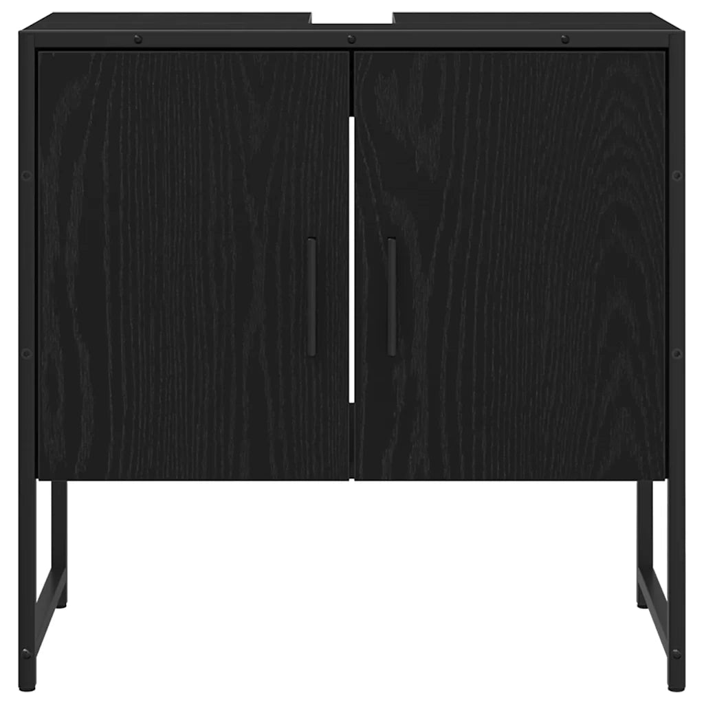 Set di mobili per il bagno 3 pcs Nero Legno multistrato 3334359