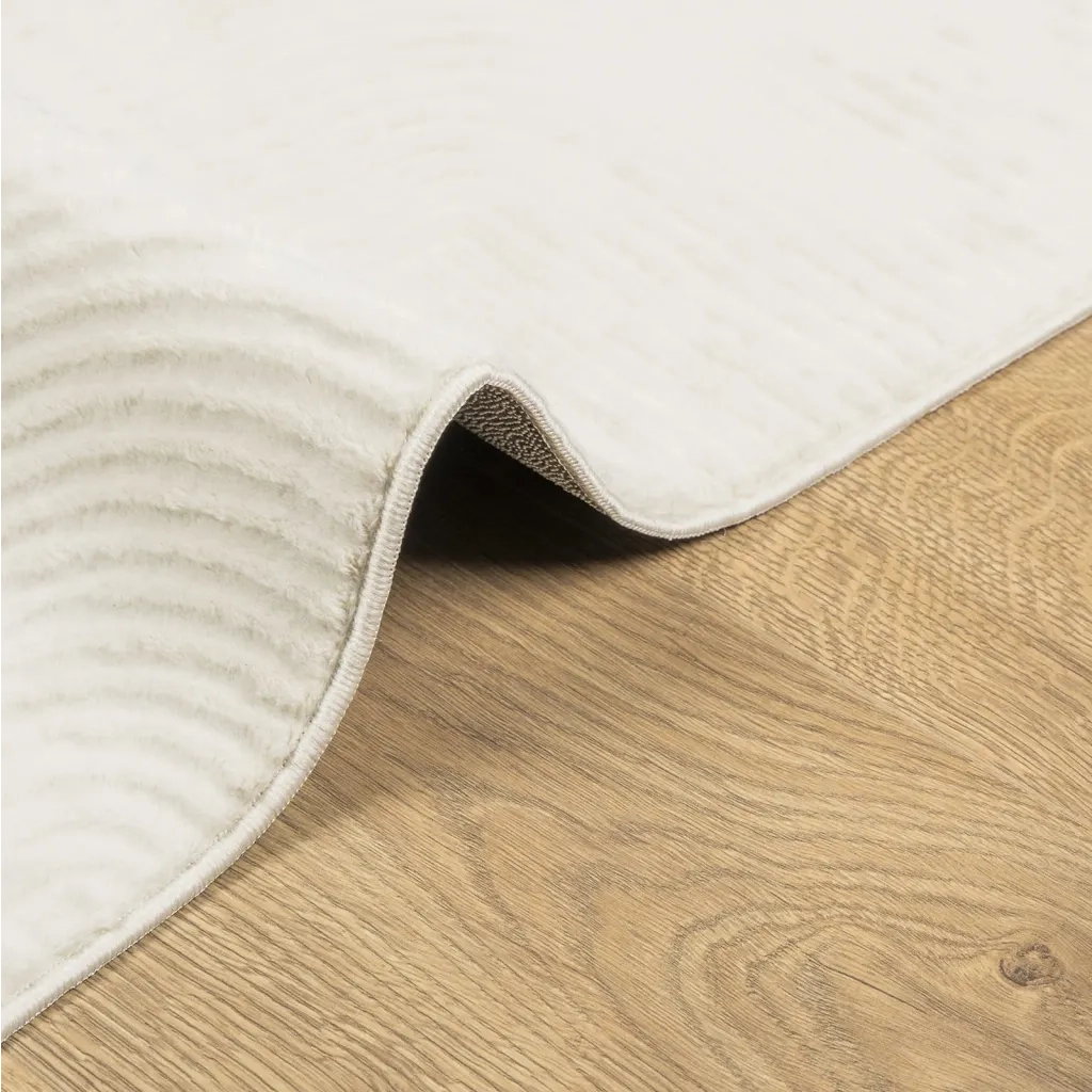 Tappeto IZA a Pelo Corto Aspetto Scandinavo Crema 140x200 cm 375441