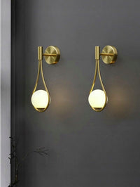Lampada Da Parete Vetro Palla Gold APP603-1W