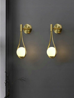 Lampada Da Parete Vetro Palla Gold APP603-1W