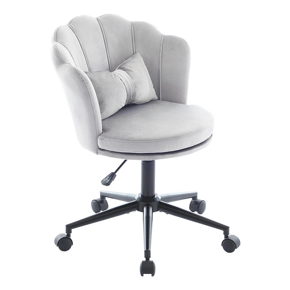 Sgabello Trucco - Xylo - 60??65??130 cm - Schienale a Petalo Grigio