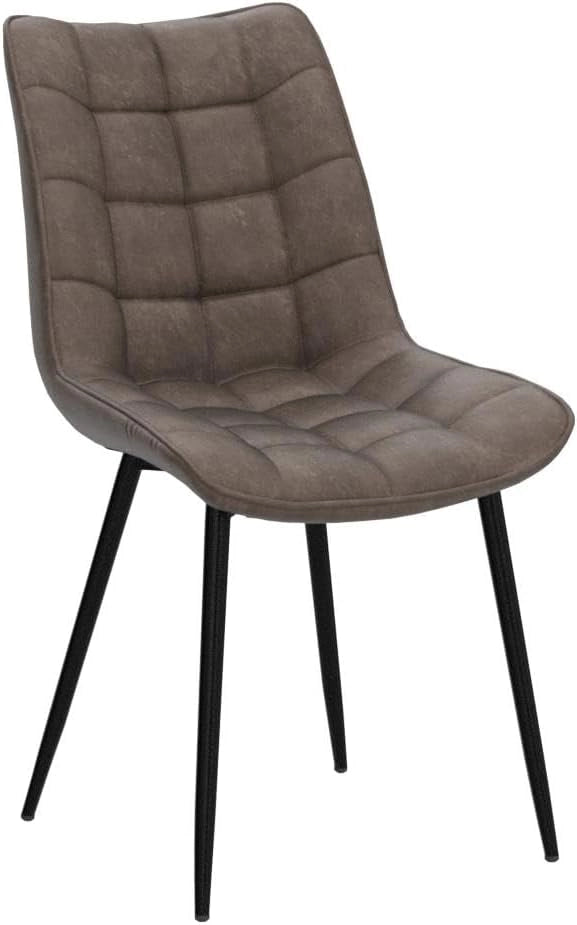 Sedie da Pranzo con Schienale senza Braccioli Sgabello in Ecopelle per Cucina Marrone BH207br-2