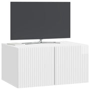 Mobile TV da Muro | Armadietto TV | Mobile Porta TV Bianco Lucido 59,5 x 41 x 30 cm