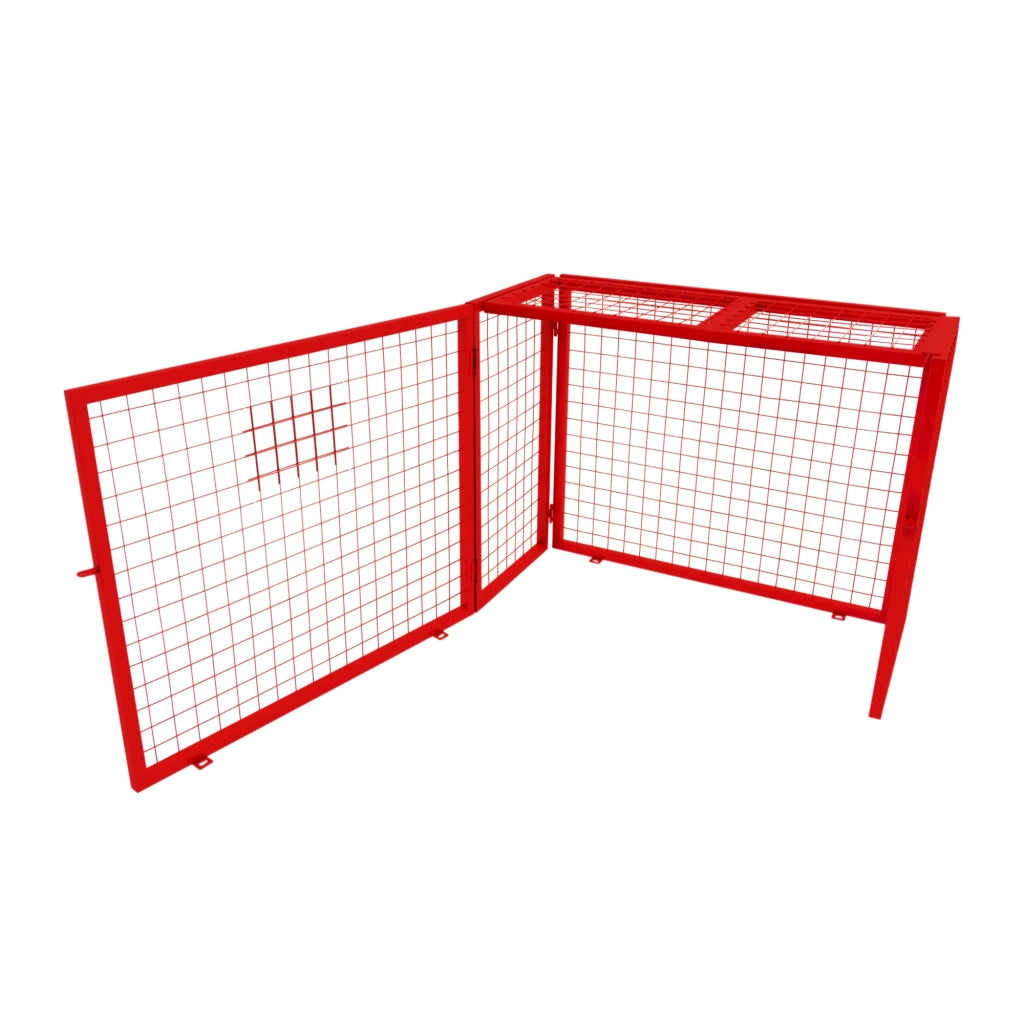 Gabbia di Sicurezza Pieghevole in Acciaio per Bombole di Gas - Contiene 3 Bombole da 19kg