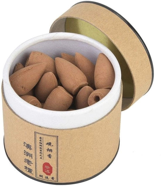 Sandalstrauss Wierook Kegels - Contenitore per Wierook - Bruciatore per Wierook - Meditazione - Effetto Spa rilassante - Duraturo, 30 minuti di tempo di bruciatura - Wierook in forma di palla