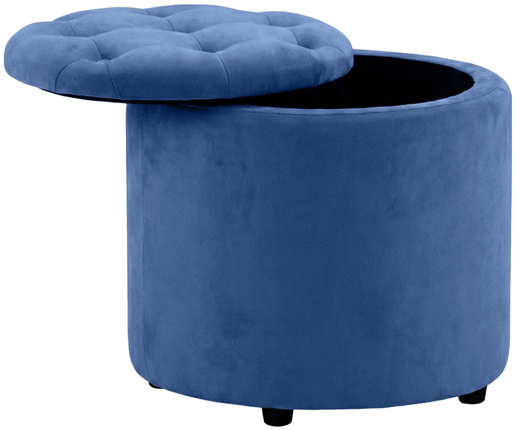 Pouf Contenitore Pantin In Velluto blu