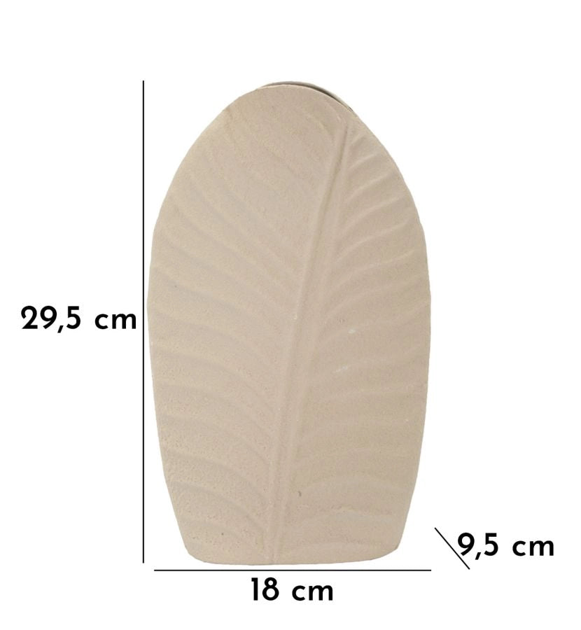 Vaso Dune Tall 18x9,5x29,5 cm in Ferro Crema