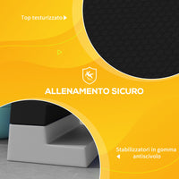 Stepper ad Altezza Regolabile con Gradini Rimovibili e Fondo Antiscivolo 97x36x15/20/25 cm in ABS Grigio