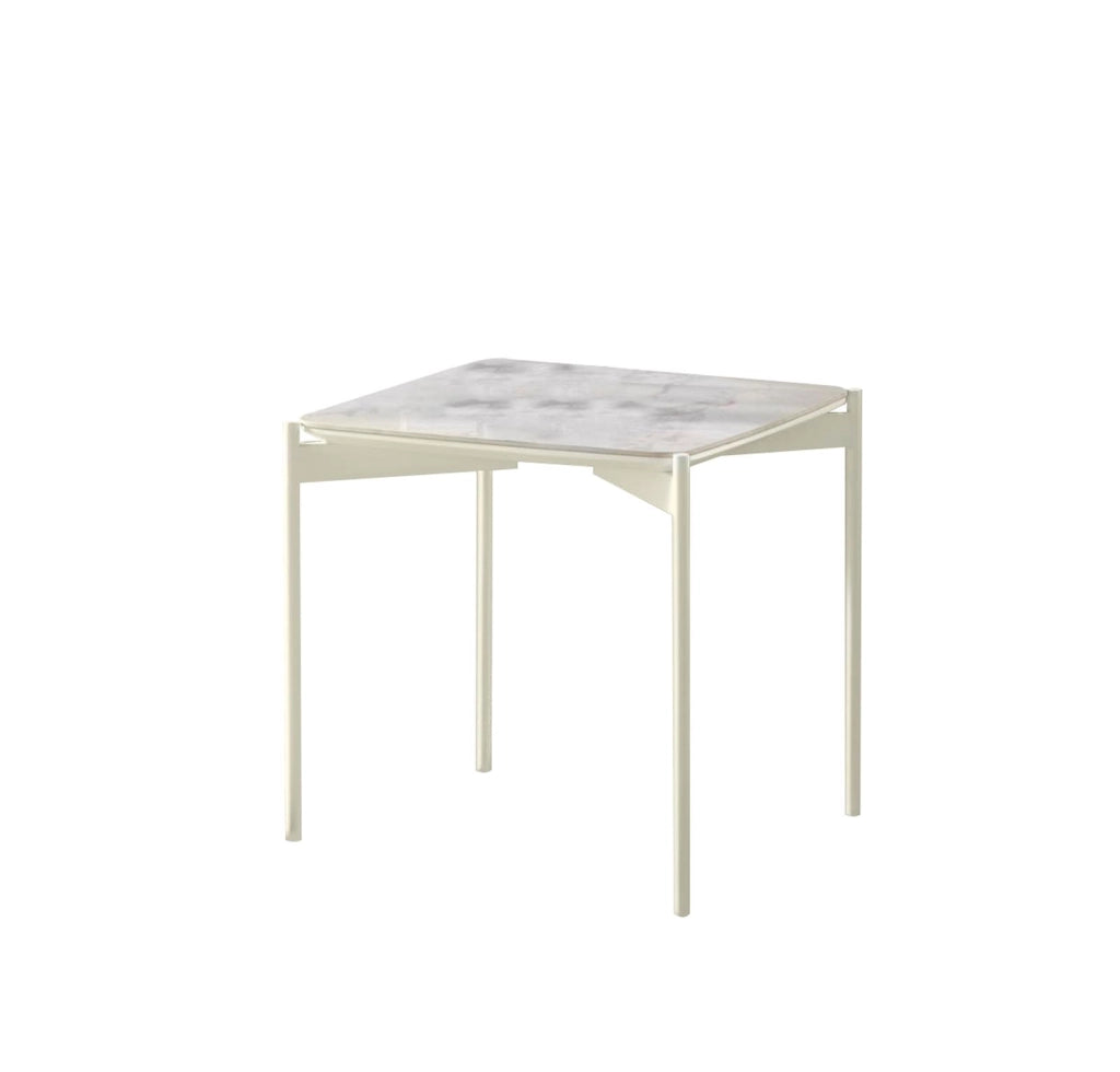 Ivy - Tavolino (45 x 45 x 45h) in Ceramica Bianca